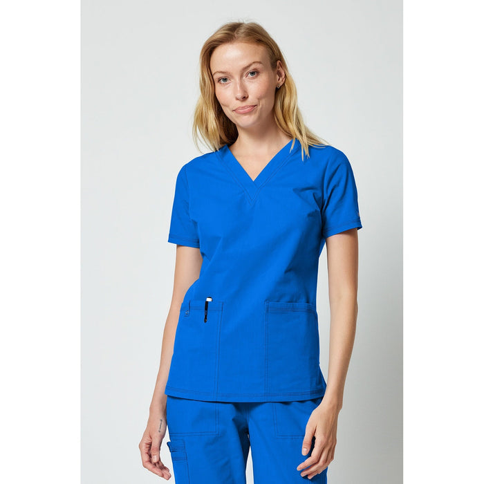 Women's Forge V-Neck Scrub Top - Royal - 1