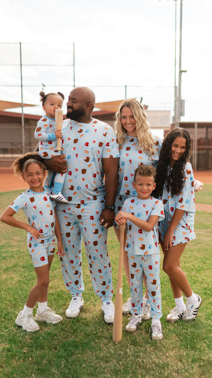 Women’s Ruffle Short Set in Baseball