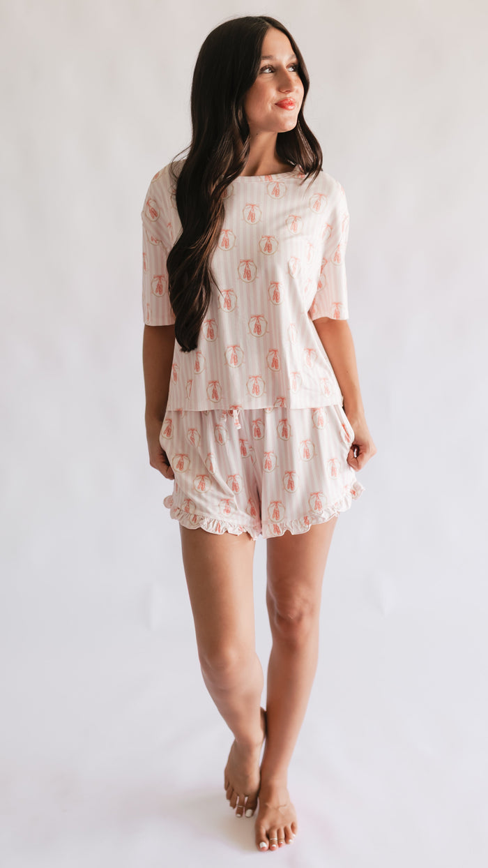 Women’s Ruffle Short Set in Dance