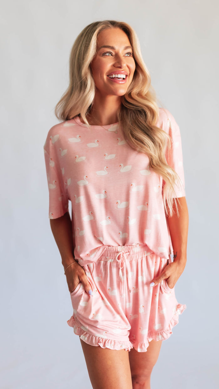 Women’s Ruffle Short Set in Ivy