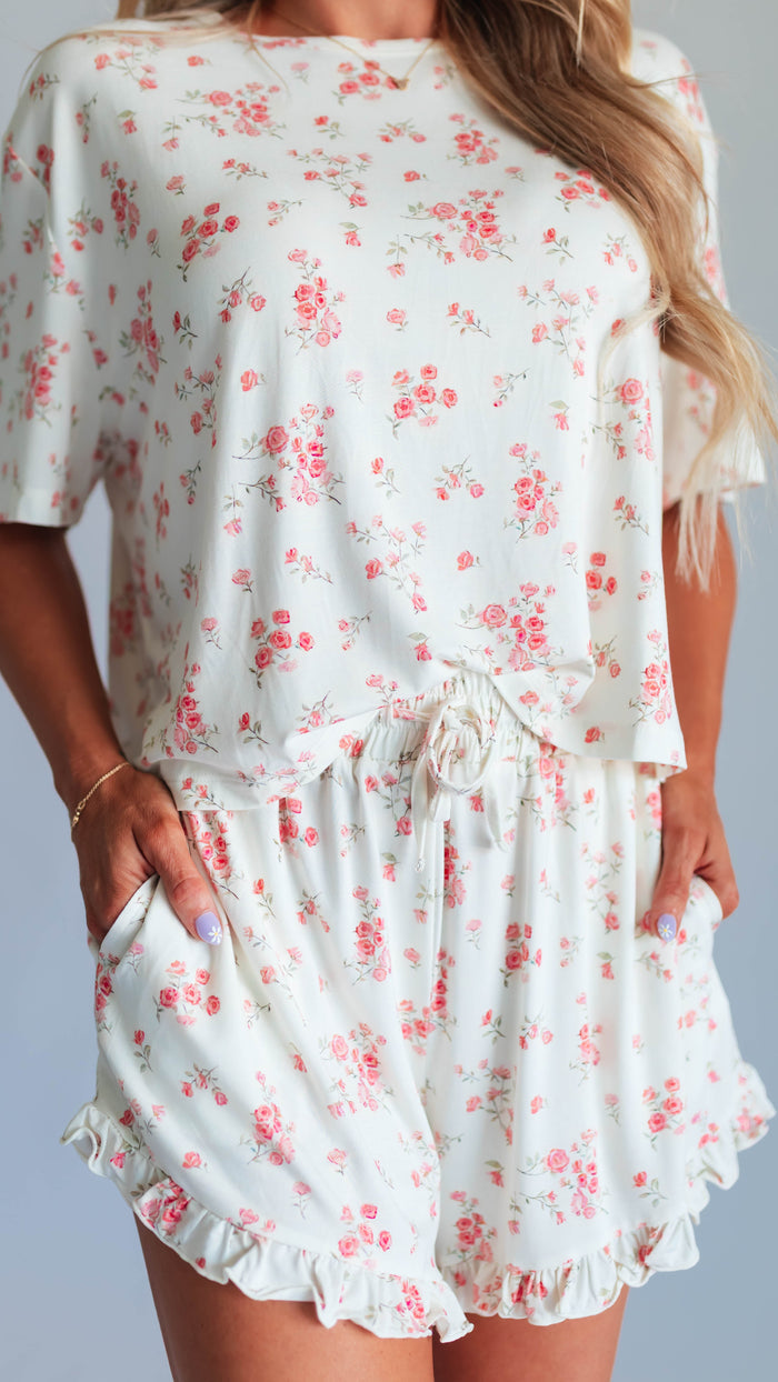 Women’s Ruffle Short Set in Quinn