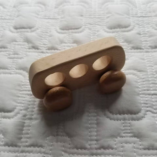 Wooden Bus Teether Trolley Toy Car