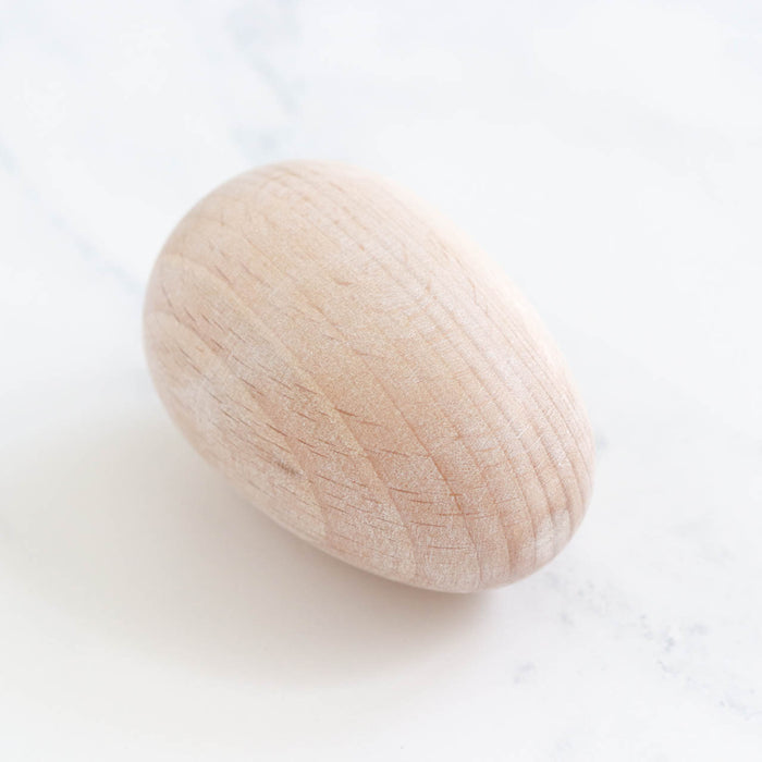 Wooden Darning Egg-Stitched Modern