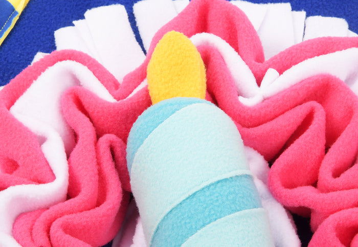P.L.A.Y. Woof-day Celebration Snuffle Mat - close up at candle