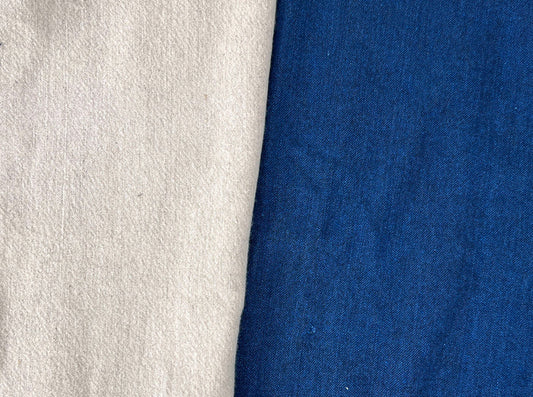Wool Linen Blend Twill Fabric – Yarn Dyed, Medium to Heavy Weight 8181 8182