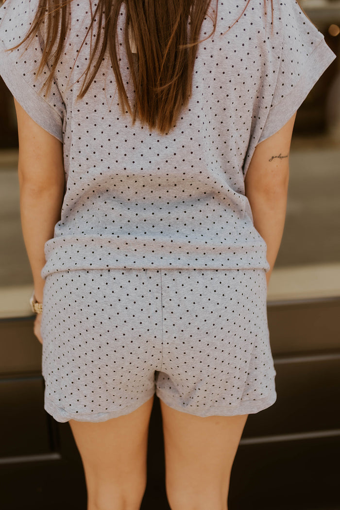 Wren Polka Dot Set- Heather Grey