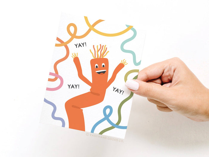 Yay Wacky Waving Inflatable Tube Man Greeting Card
