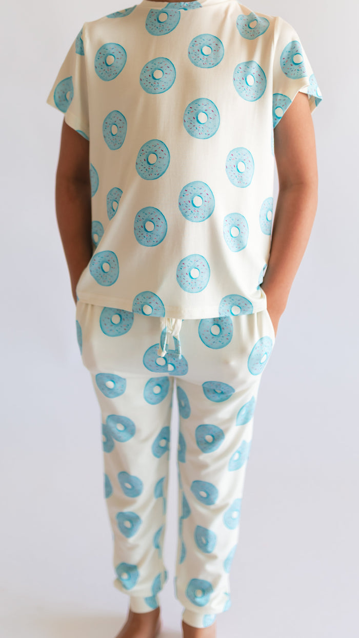 Youth Jogger Set In Blue Donuts
