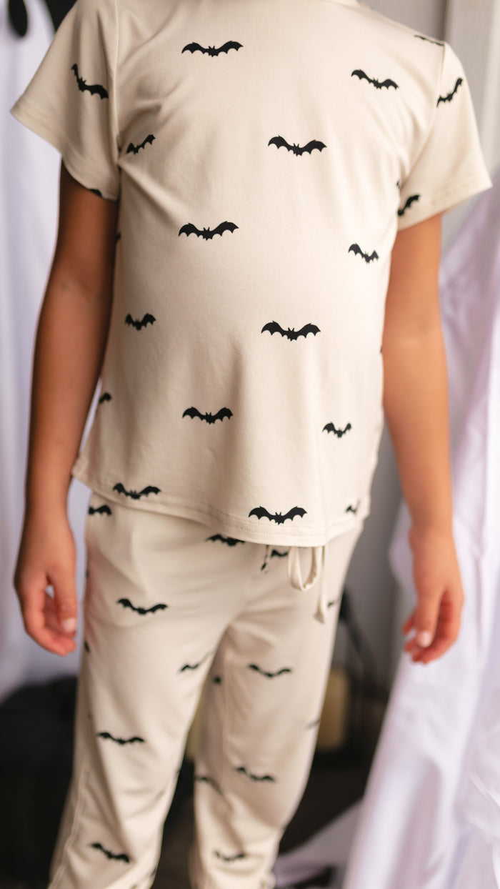 Youth Jogger Set In Cream Bats