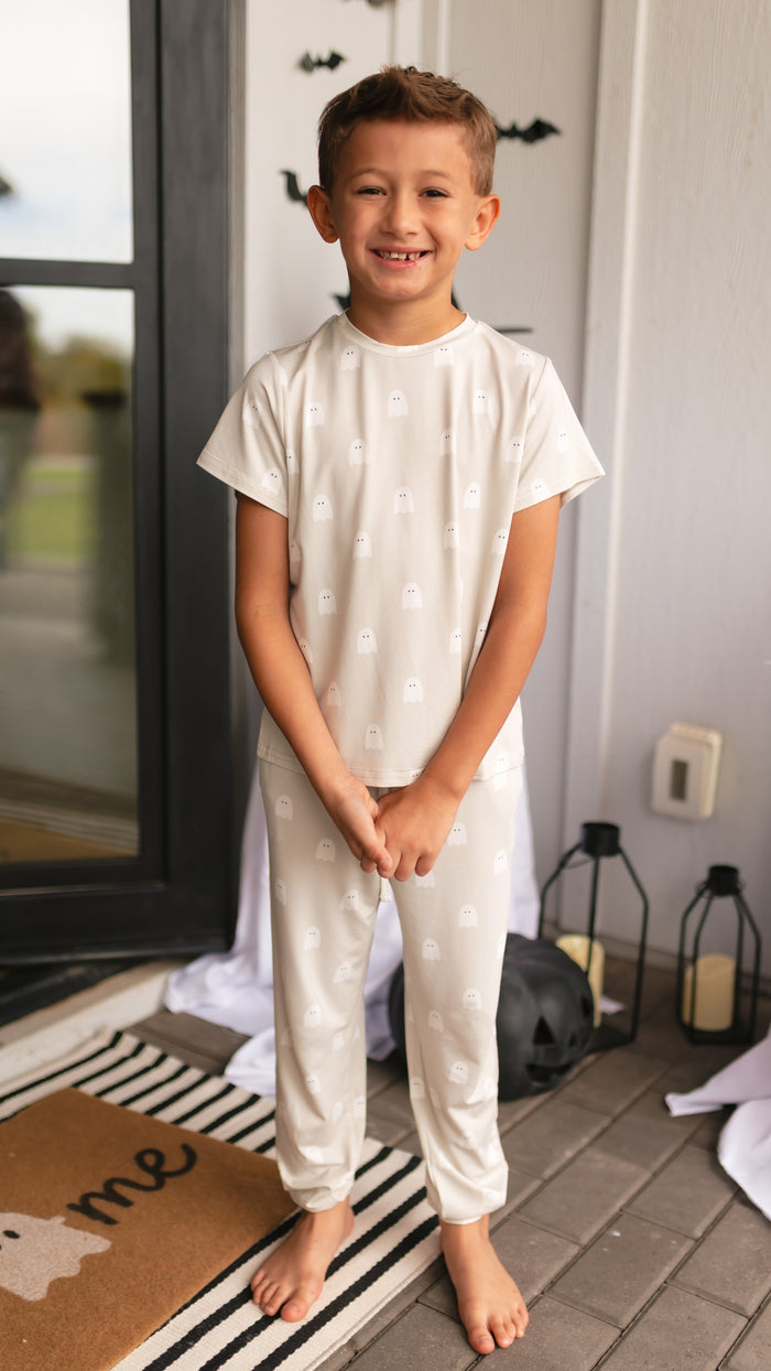 Youth Jogger Set In Cream Ghost