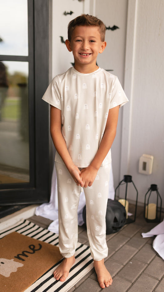 Youth Jogger Set In Cream Ghost