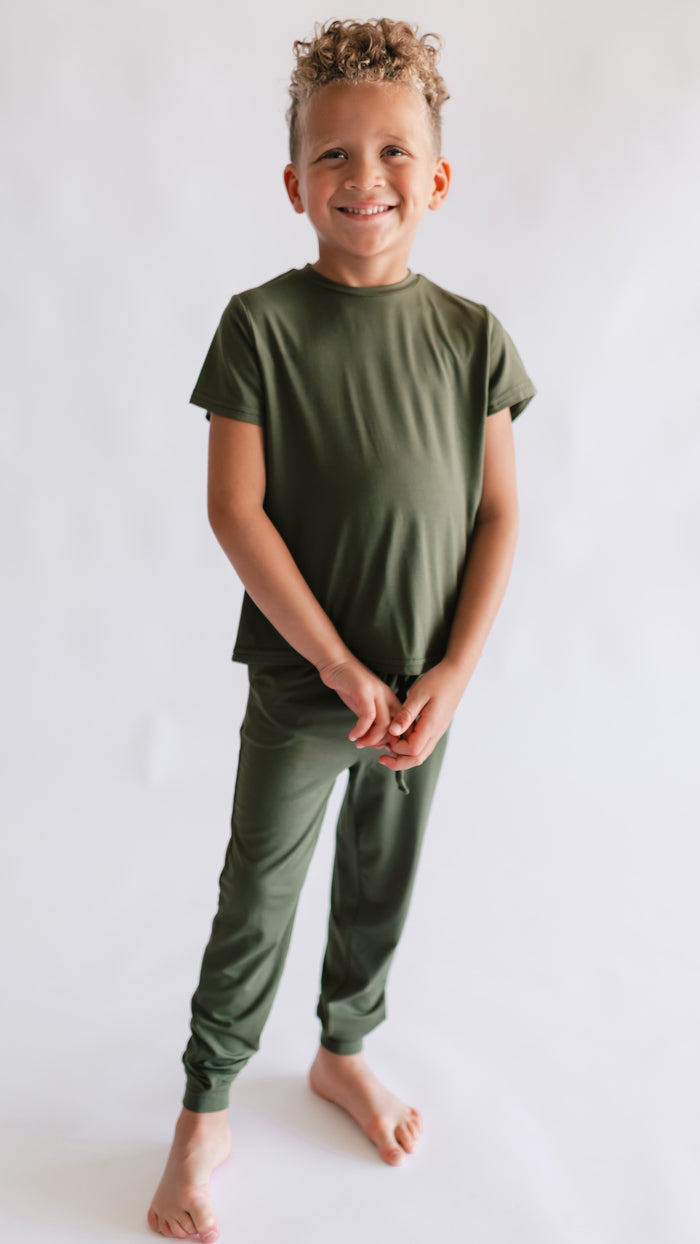 Youth Jogger Set In Olive