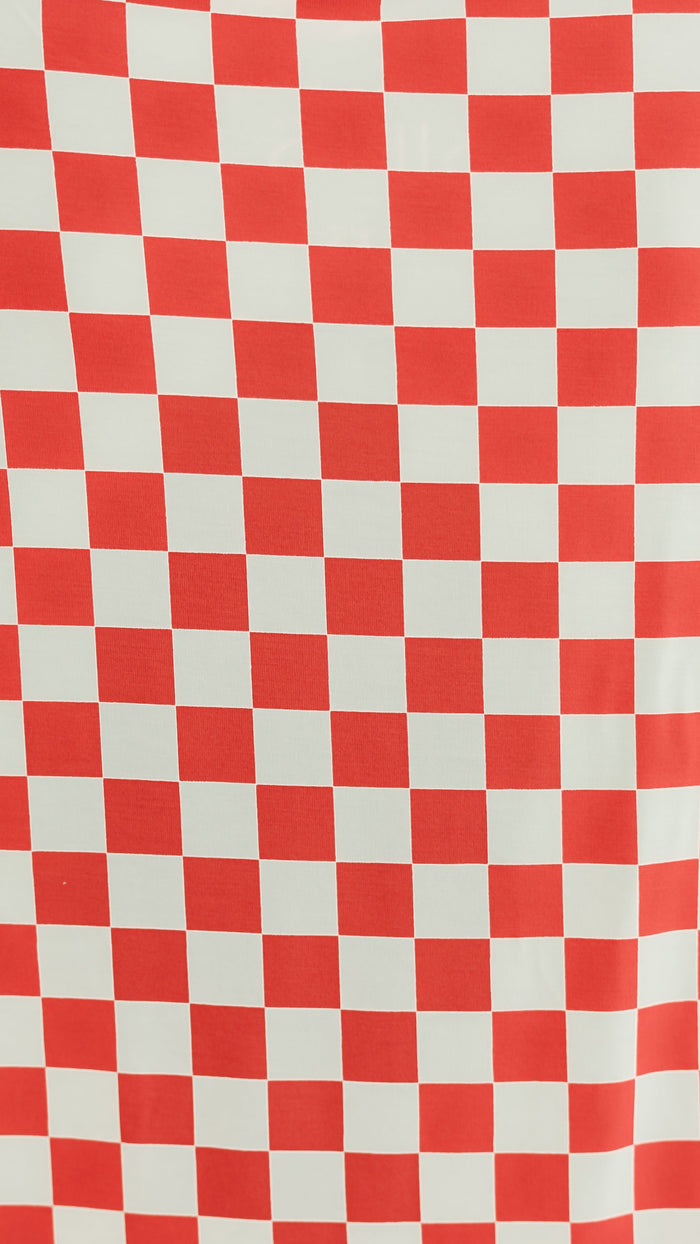 Youth Jogger Set In Red Checkered