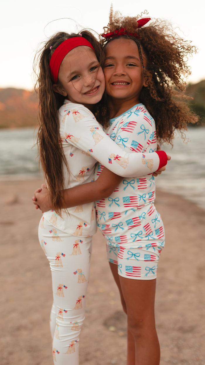Youth Pajama Set in American Pups