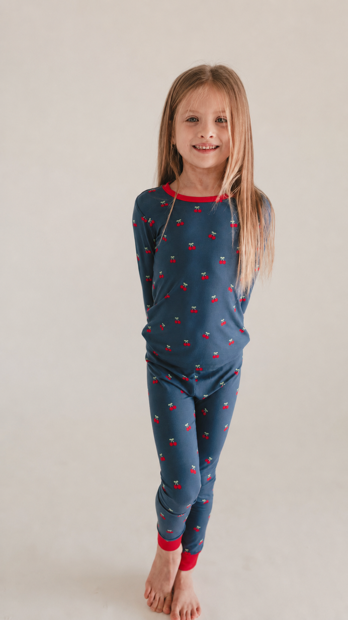 Youth Pajama Set in Cherries