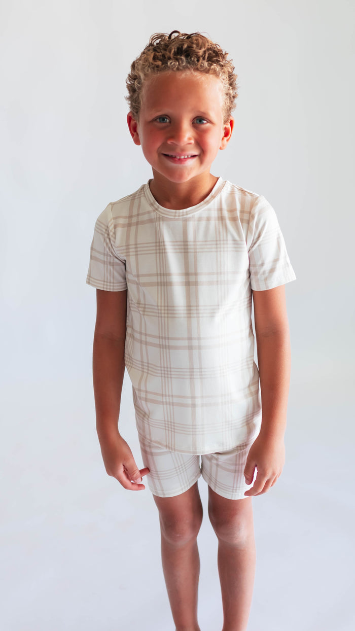 Youth Pajama short sleeve and shorts in Brooks