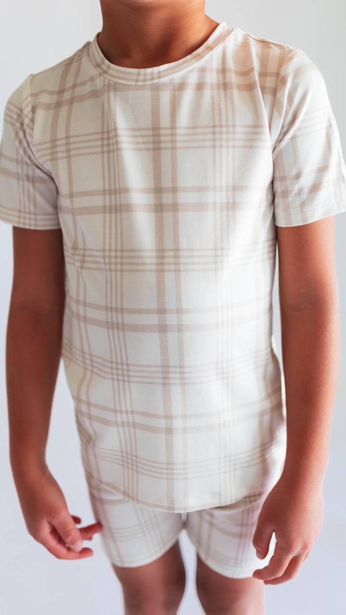 Youth Pajama short sleeve and shorts in Brooks