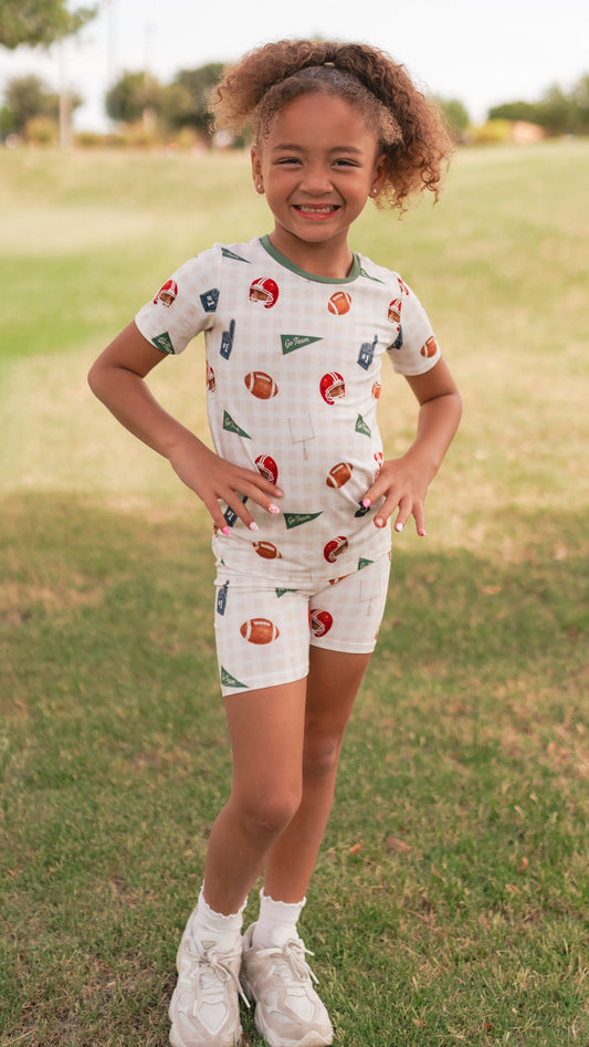 Youth Pajama short sleeve and shorts in Football