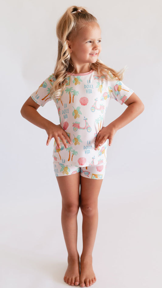 Youth Pajama short sleeve and shorts in Passport