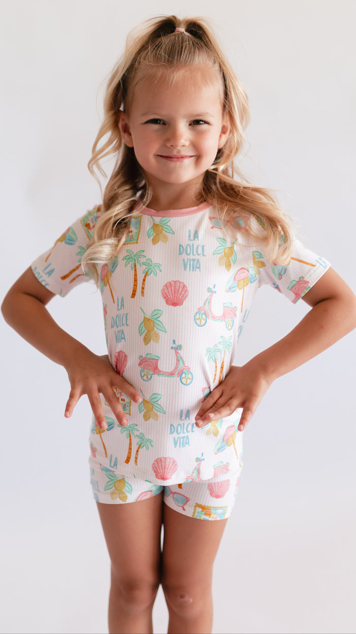 Youth Pajama short sleeve and shorts in Passport