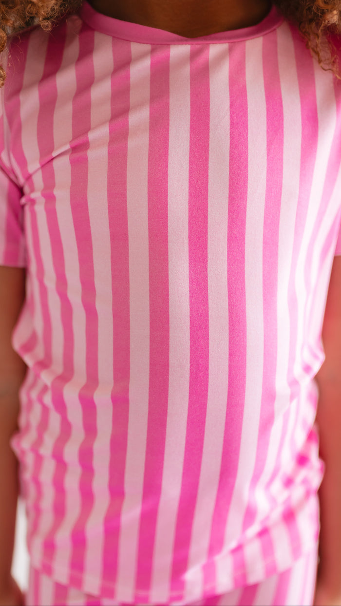 Youth Pajama short sleeve and shorts in Pink Paradise