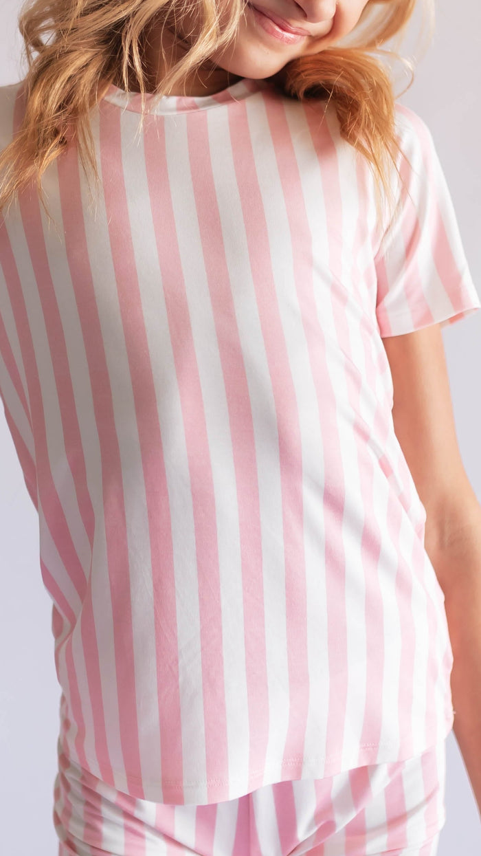 Youth Pajama short sleeve and shorts in Poppy