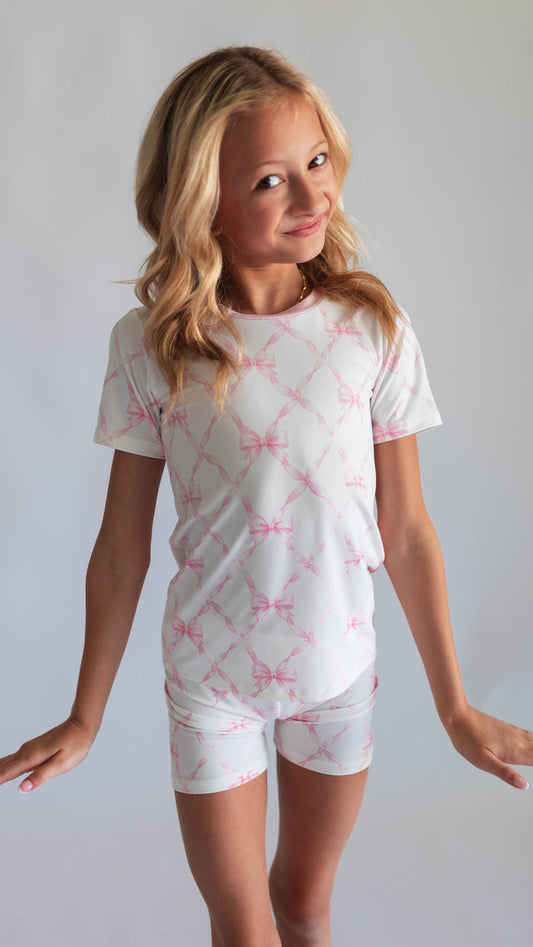 Youth Pajama short sleeve and shorts in Rosie