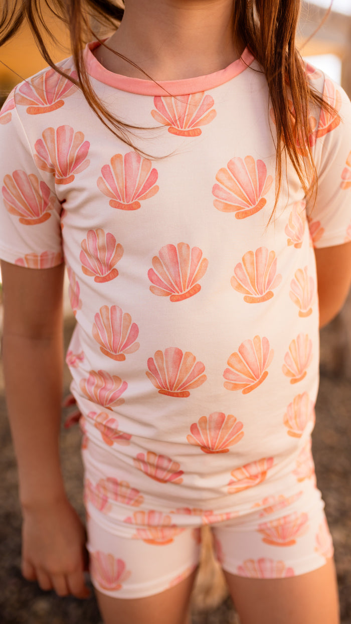Youth Pajama short sleeve and shorts in Summer Shells