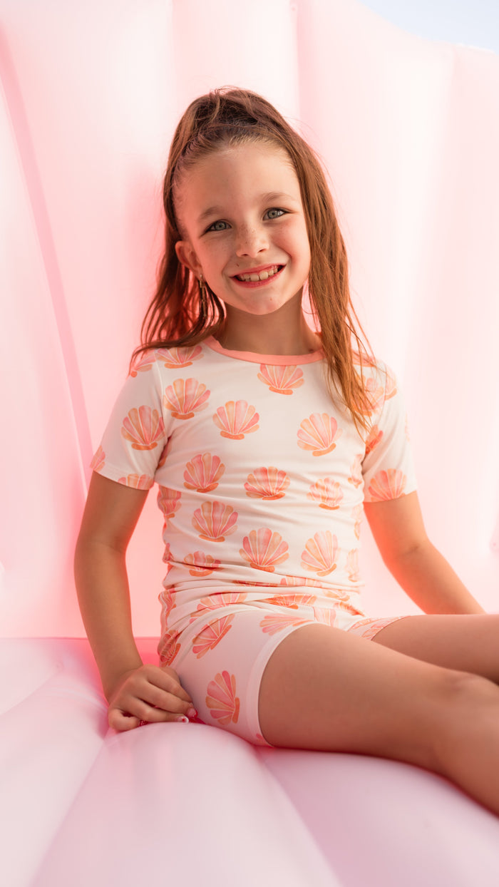 Youth Pajama short sleeve and shorts in Summer Shells