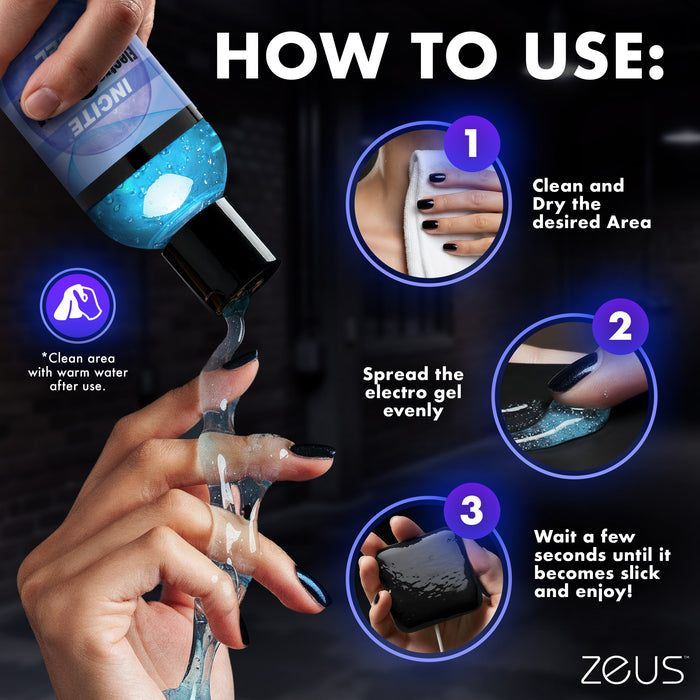 Zeus Incite Electrosex Gel - 8.5oz