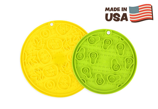 P.L.A.Y. ZoomieRex EverLick Mats - both small and large sizes shown